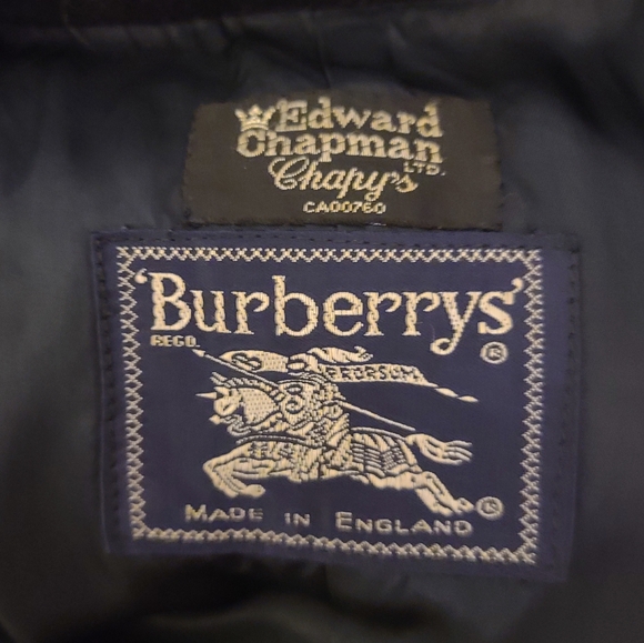 Burberrys' Vintage Navy Blue Long Wool Coat - Picture 12 of 16